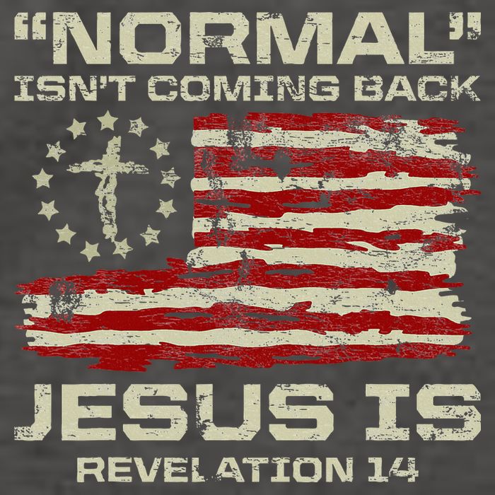 Normal IsnT Coming Back Jesus Is Christian American Flag Vector Backpack