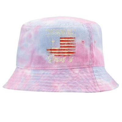 Normal Isn't Coming Back Jesus Is Revelation 14 Christian Tie-Dyed Bucket Hat