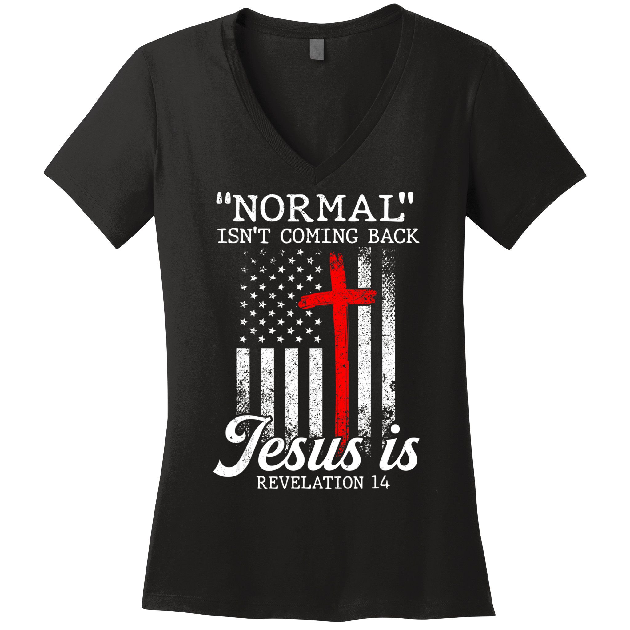 Normal Isn't Coming Back But Jesus Is Revelation Women Women's V-Neck T-Shirt