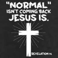 Normal Isn't Coming Back Jesus Is Christian Jesus Cross Cool Comfort Performance Bucket Hat