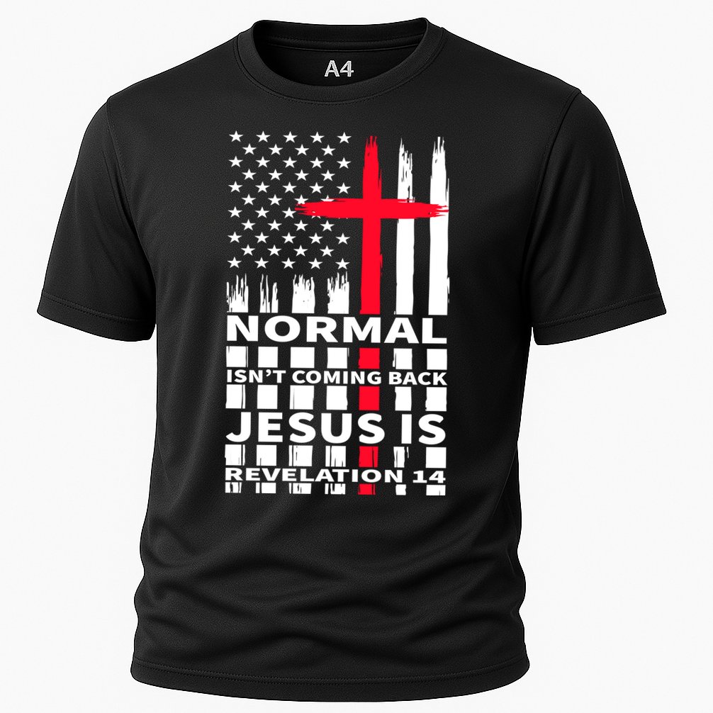 Norman Isnt Coming Back Jesus Is Revelation 14 Christ Christianity Cooling Performance Crew T-Shirt