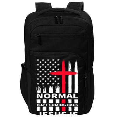 Norman Isnt Coming Back Jesus Is Revelation 14 Christ Christianity Impact Tech Backpack