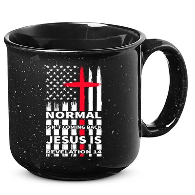 Norman Isnt Coming Back Jesus Is Revelation 14 Christ Christianity 15oz Campfire Ceramic Mug