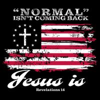 Normal Isn't Coming Back But Jesus Is Revelation 14 American Flag Impact Tech Backpack