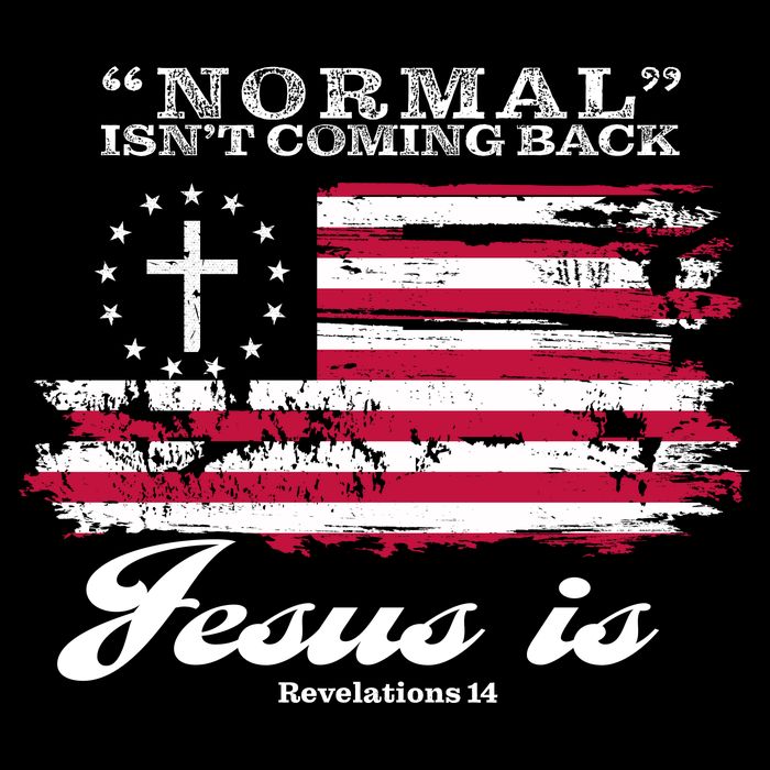 Normal Isn't Coming Back But Jesus Is Revelation 14 American Flag Impact Tech Backpack