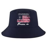 Normal Isn't Coming Back But Jesus Is Revelation 14 American Flag Cool Comfort Performance Bucket Hat