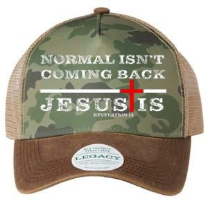 Normal Isn't Coming Back But Jesus Is Revelation 14 Legacy Tie Dye Trucker Hat