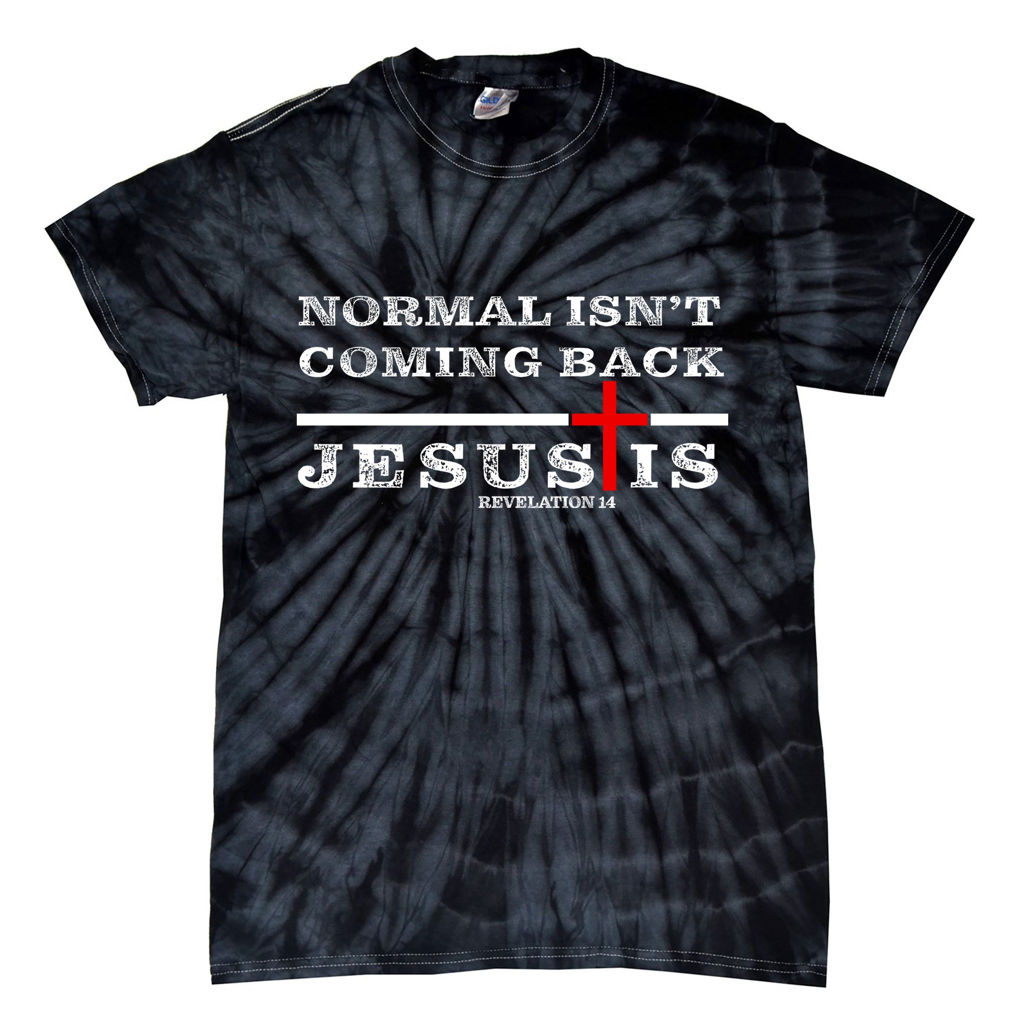 Normal Isn't Coming Back But Jesus Is Revelation 14 Tie-Dye T-Shirt