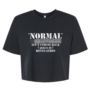 Norman Isnt Coming Back Jesus Is Revelation Christ Christianity Bella+Canvas Jersey Crop Tee