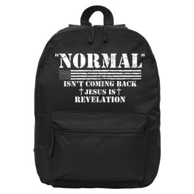 Norman Isnt Coming Back Jesus Is Revelation Christ Christianity 16 in Basic Backpack