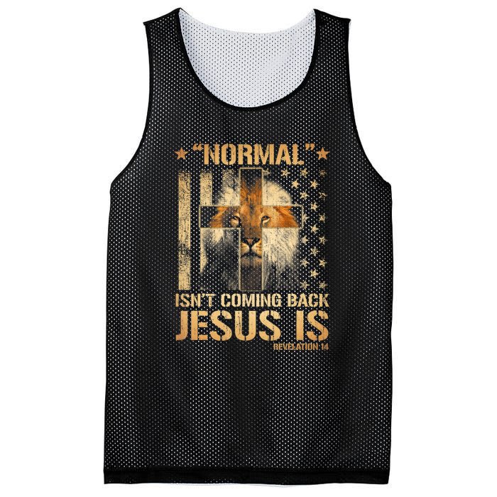 Normal Isn't Coming Back Jesus Is Revelation 14 Mesh Reversible Basketball Jersey Tank