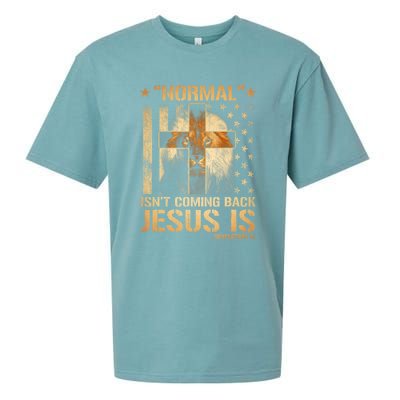 Normal Isn't Coming Back Jesus Is Revelation 14 Sueded Cloud Jersey T-Shirt