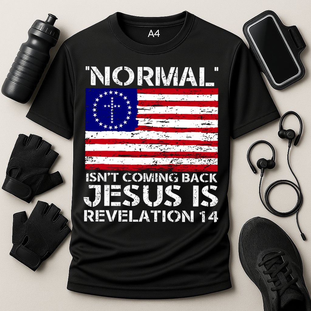 Norman Isnt Coming Back Jesus Is Revelation USA Flag Christianity Cooling Performance Crew T-Shirt