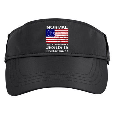 Norman Isnt Coming Back Jesus Is Revelation USA Flag Christianity Adult Drive Performance Visor