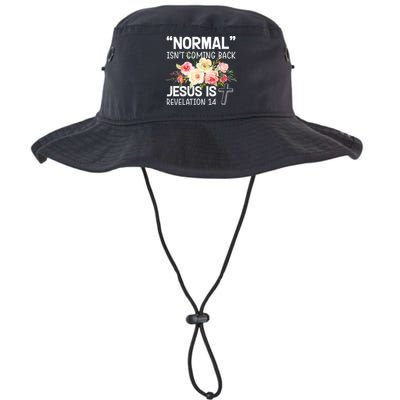 Normal Isn't Coming Back Jesus Is Revelation Flower Bucket Hat