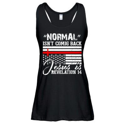 Normal Isn't Coming Back But Jesus Is Revelation Ladies Essential Flowy Tank