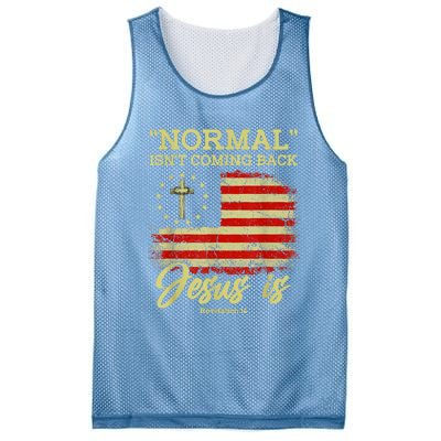 Normal Isn't Coming Back Jesus Is Revelation 14 Christian Mesh Reversible Basketball Jersey Tank