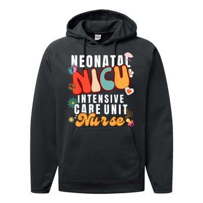 Neonatal Intensive Care Unit NICU Nurse For NICU Nurse Squad Performance Fleece Hoodie