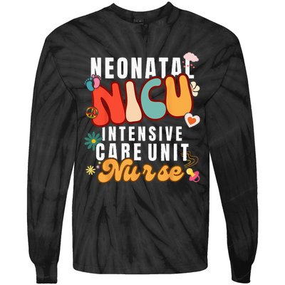 Neonatal Intensive Care Unit NICU Nurse For NICU Nurse Squad Tie-Dye Long Sleeve Shirt