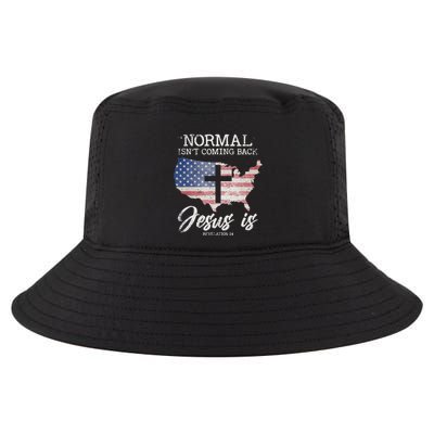 Normal Isn't Coming Back But Jesus Is Revelation 14 Cool Comfort Performance Bucket Hat