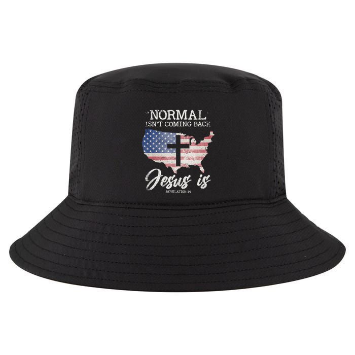 Normal Isn't Coming Back But Jesus Is Revelation 14 Cool Comfort Performance Bucket Hat