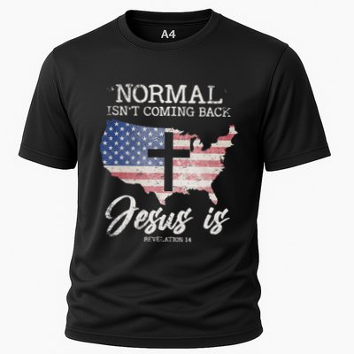 Normal Isn't Coming Back But Jesus Is Revelation 14 Cooling Performance Crew T-Shirt