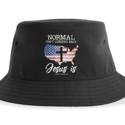 Normal Isn't Coming Back But Jesus Is Revelation 14 Sustainable Bucket Hat