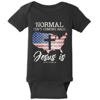 Normal Isn't Coming Back But Jesus Is Revelation 14 Baby Bodysuit