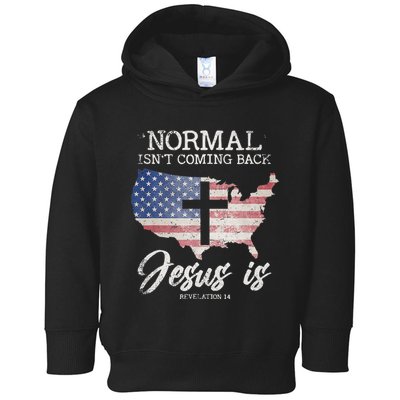 Normal Isn't Coming Back But Jesus Is Revelation 14 Toddler Hoodie