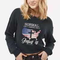 Normal Isn't Coming Back But Jesus Is Revelation 14 Cropped Pullover Crew