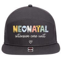 Neonatal Intensive Care Unit NICU Nurse 7 Panel Mesh Trucker Snapback Hat