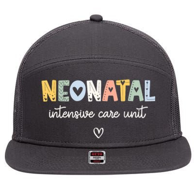 Neonatal Intensive Care Unit NICU Nurse 7 Panel Mesh Trucker Snapback Hat