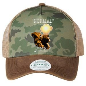 Normal Isnt Coming Back But Jesus Is Cross Christian Easter Legacy Tie Dye Trucker Hat