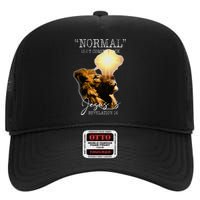 Normal Isnt Coming Back But Jesus Is Cross Christian Easter High Crown Mesh Back Trucker Hat