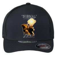 Normal Isnt Coming Back But Jesus Is Cross Christian Easter Flexfit Unipanel Trucker Cap