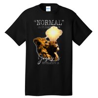 Normal Isnt Coming Back But Jesus Is Cross Christian Easter Tall T-Shirt