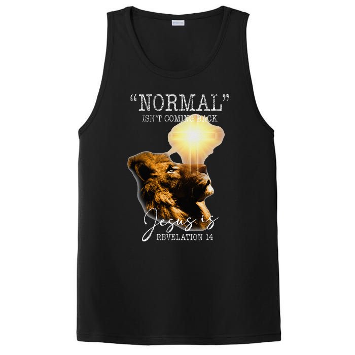 Normal Isnt Coming Back But Jesus Is Cross Christian Easter PosiCharge Competitor Tank