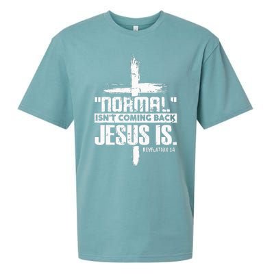 Normal IsnT Coming Back Jesus Is The Way Sueded Cloud Jersey T-Shirt