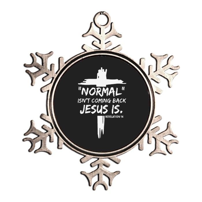 Normal IsnT Coming Back Jesus Is Revelation Bible Christian Metallic Star Ornament