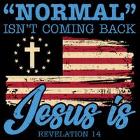 Normal Isn't Coming Back Jesus Is Distressed USA Flag Impact Tech Backpack