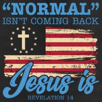 Normal Isn't Coming Back Jesus Is Distressed USA Flag 15oz Campfire Ceramic Mug