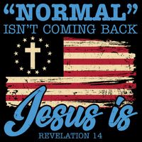 Normal Isn't Coming Back Jesus Is Distressed USA Flag Bag