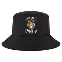 Normal Isnt Coming Back But Jesus Is Cross Christian Cool Comfort Performance Bucket Hat