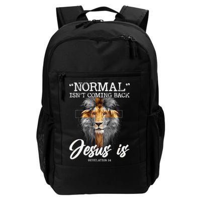 Normal Isnt Coming Back But Jesus Is Cross Christian Backpack