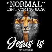 Normal Isnt Coming Back But Jesus Is Cross Christian Drawstring Bag