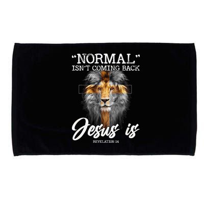 Normal Isnt Coming Back But Jesus Is Cross Christian Microfiber Hand Towel