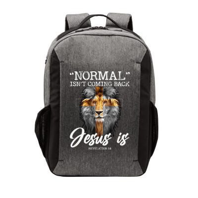 Normal Isnt Coming Back But Jesus Is Cross Christian Vector Backpack