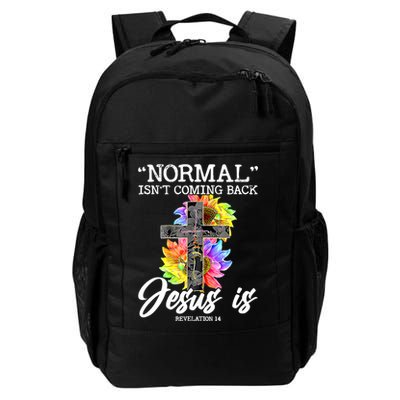 Normal Isn't Coming Back But Jesus Is Faith Sunflower Backpack