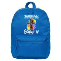 Normal Isn't Coming Back But Jesus Is Faith Sunflower 16 in Basic Backpack