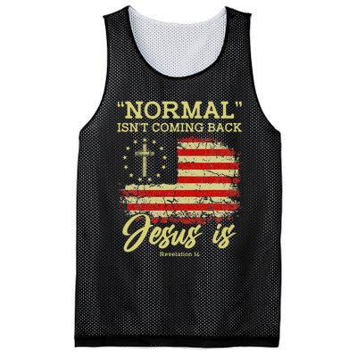 Normal Isn't Coming Back Jesus Is Revelation 14 Christian Mesh Reversible Basketball Jersey Tank